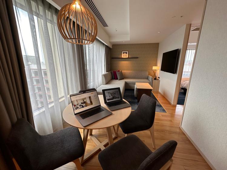 ハイアットハウス金沢 キッチンスイートからWork From Hotel