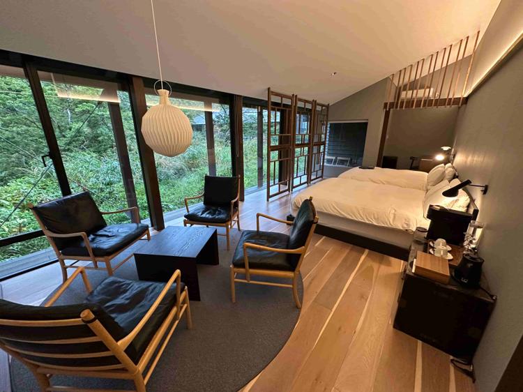 L'évo コテージ3からWork From Hotel